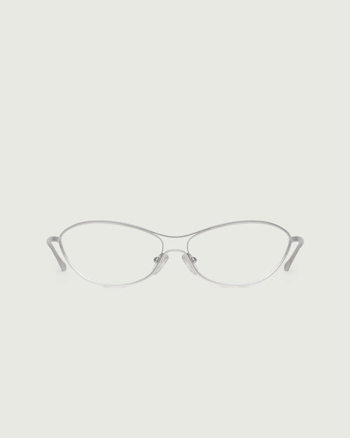 Silver::Aster Eyeglasses pilot silver metal front