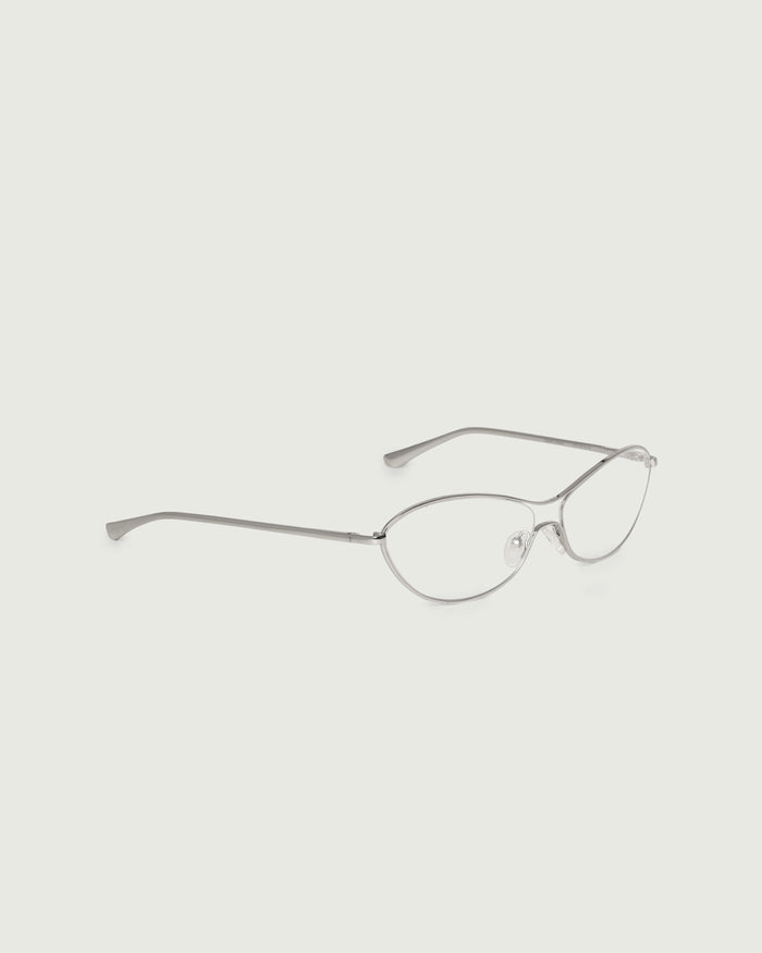 Silver::Aster Eyeglasses pilot silver metal front diagonal