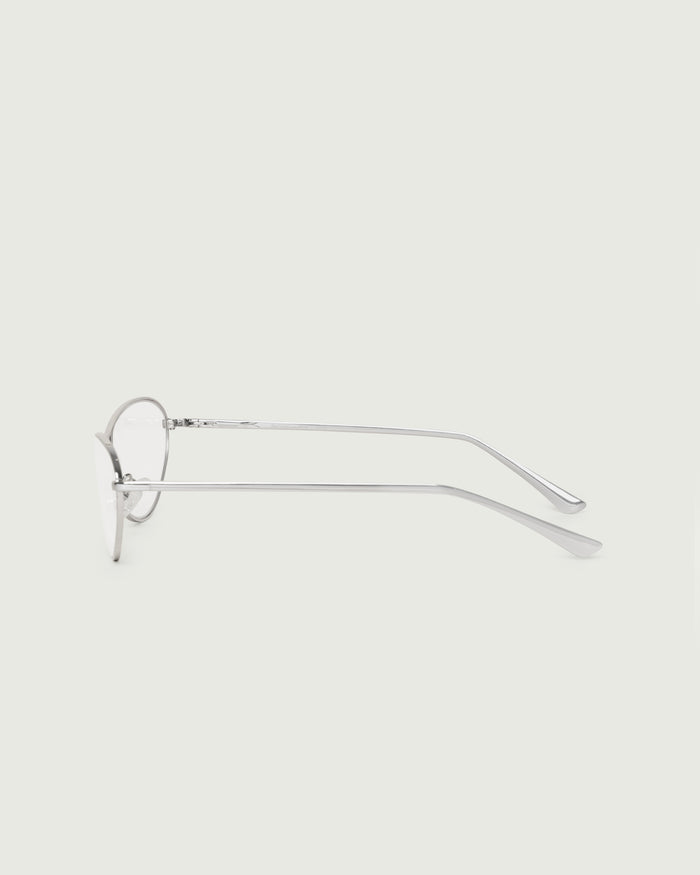 Silver::Aster Eyeglasses pilot silver metal side