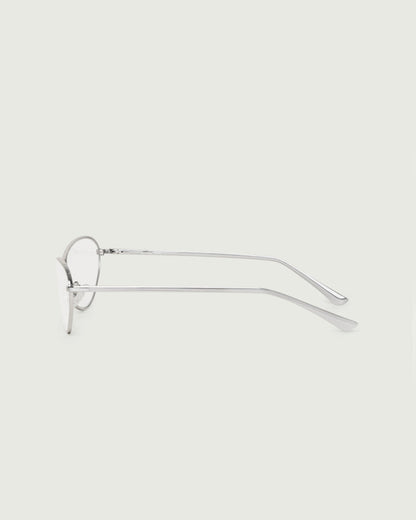 Silver::Aster Eyeglasses pilot silver metal side