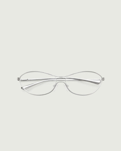 Silver::Aster Eyeglasses pilot silver metal top