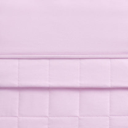 Close-up of a quilted purple blanket