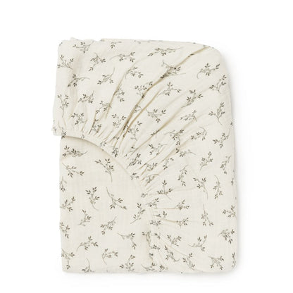 Babyshower – Changing Mat Fitted Sheet – Olive Bloom - Mabel & Fox