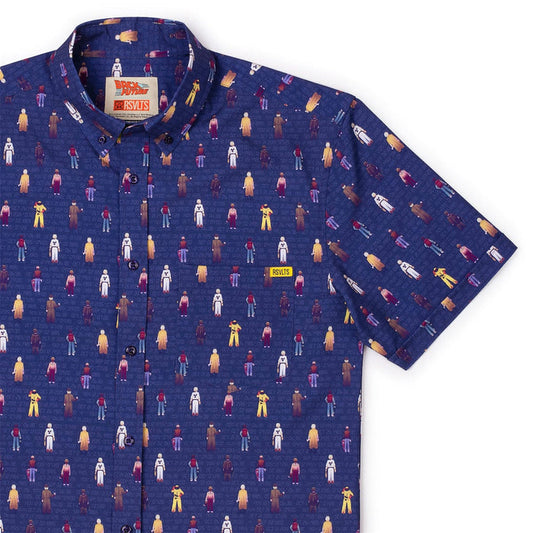 RSVLTS XS Back To The Future Short Sleeve Shirt Back to the Future "Past. Present. Future." – KUNUFLEX Short Sleeve Shirt Back to the Future "Past. Present. Future." – KUNUFLEX Short Sleeve Shirt