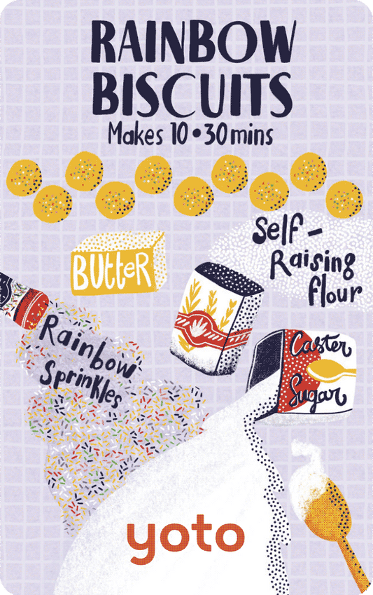 Baking with Yoto - Rainbow Biscuits