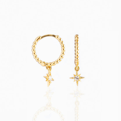 Beaded Comet Hoops