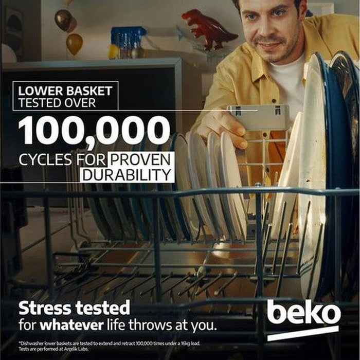 Beko 60cm 13 Place Freestanding Dishwasher | DVN04X20W Beko Dishwasher Euronics Ireland