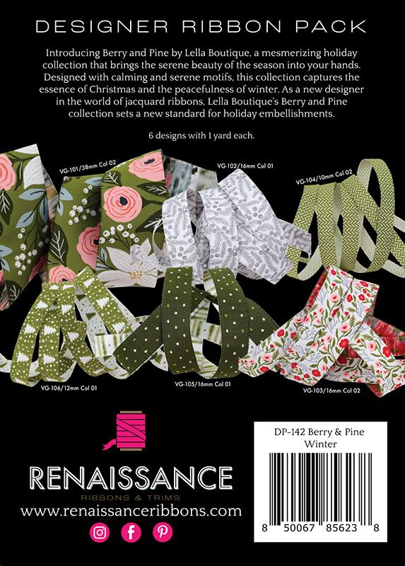 Berry & Pine Designer Ribbon by Lela Boutique