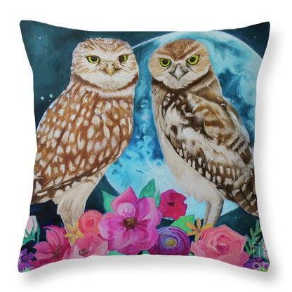 Blue Moon Blooming - Throw Pillow