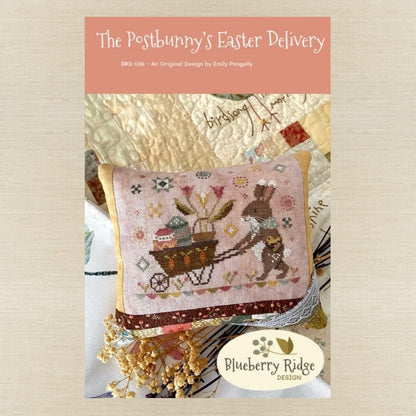 Blueberry Ridge Design - The Postbunny's Easter Delivery - Cross Stitch Chart IH and/or Roxy Floss Co Threads