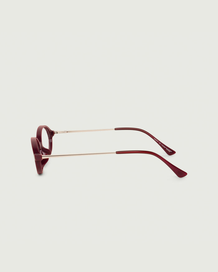 Crimson::Bonnie Eyeglasses oval Red castor seed side