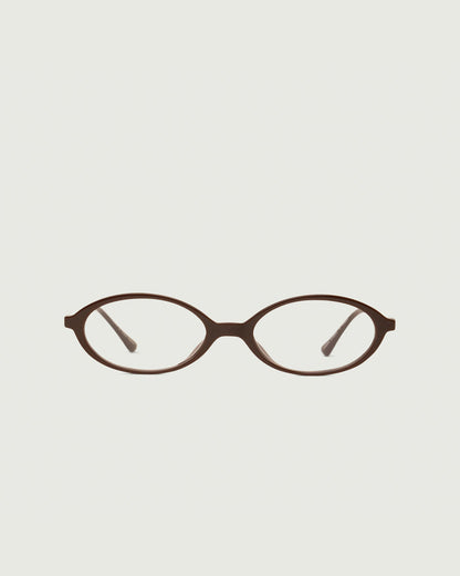 Ganache::Bonnie Eyeglasses oval Brown castor seed front