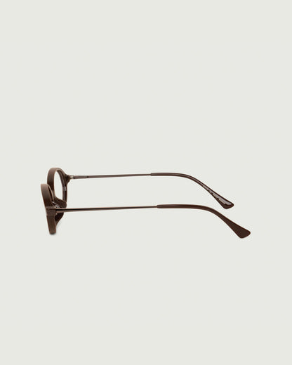 Ganache::Bonnie Eyeglasses oval Brown castor seed side