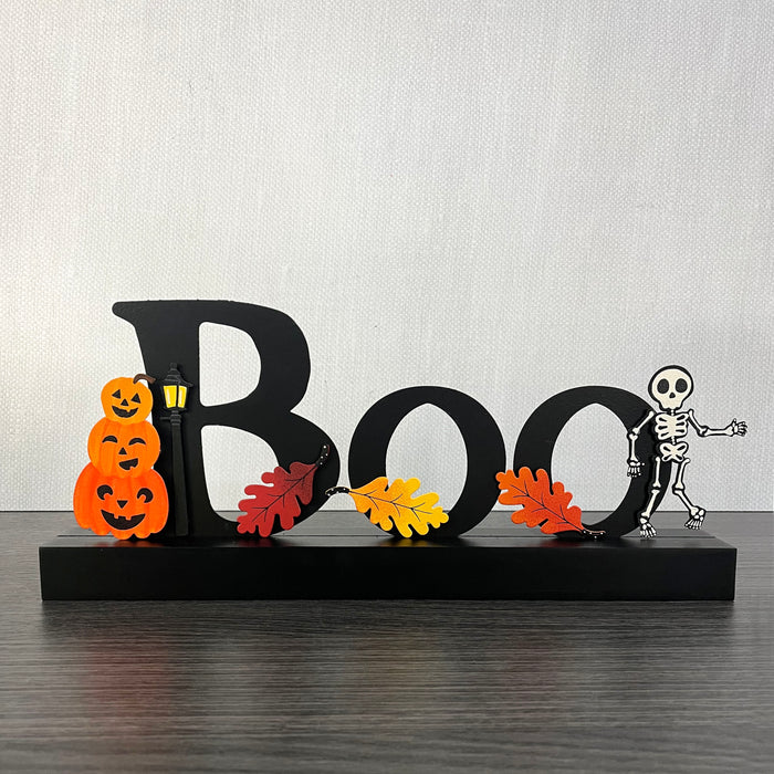 Boo Magnetic Word w/ Wood Base