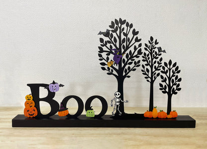 Boo Magnetic Word w/ Wood Base