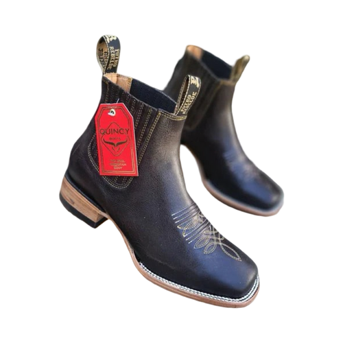Botines Charros Quincy de  con Punta Cuadrada