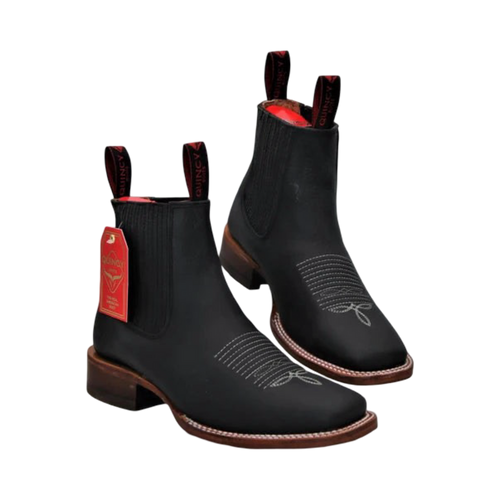 Botines Charros Quincy de  con Punta Cuadrada
