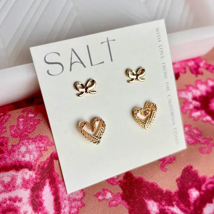 Bows & Lacy Hearts Stud Pack