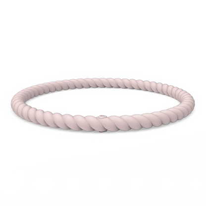 Braided Stackable Silicone Bracelet - Pink Sand