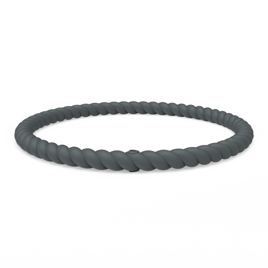 Braided Stackable Silicone Bracelet - Slate