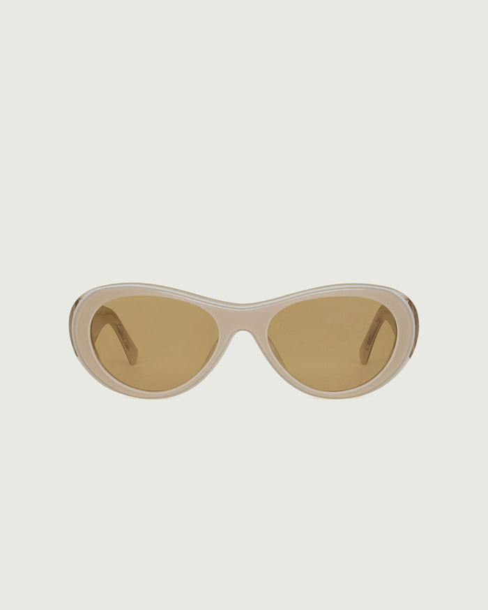 Cashmere ::Brooke Sunglasses pilot white  acetate front