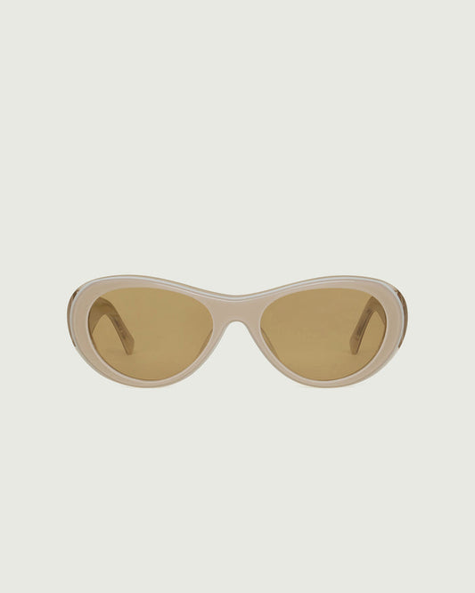 Cashmere ::Brooke Sunglasses pilot white  acetate front
