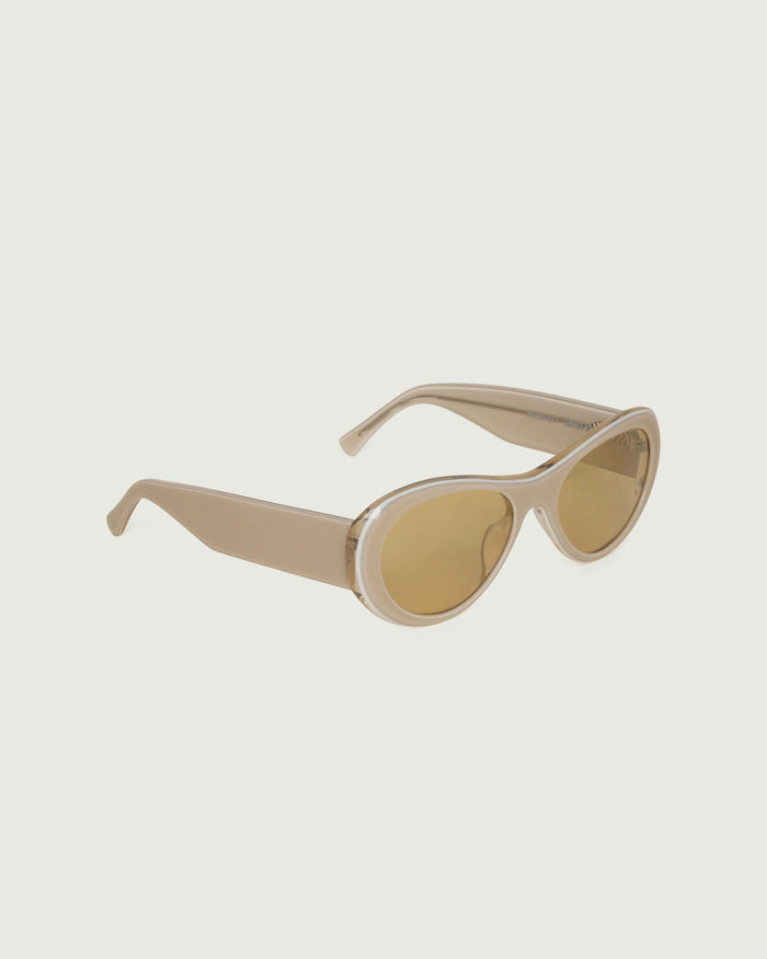 Cashmere ::Brooke Sunglasses pilot white  acetate front diagonal