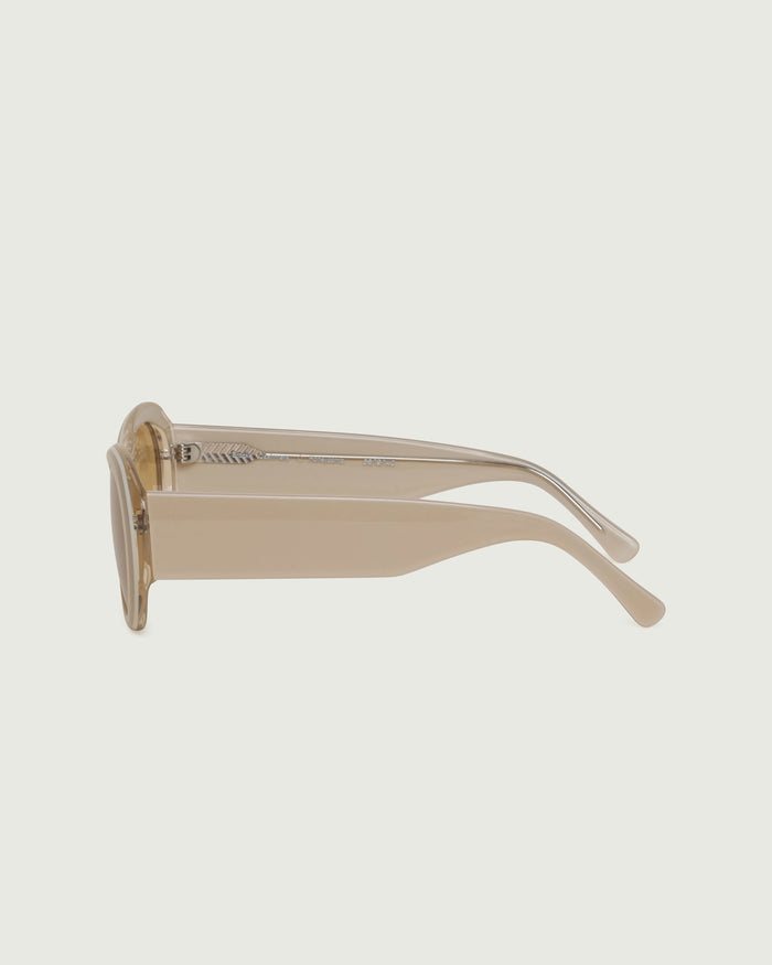 Cashmere ::Brooke Sunglasses pilot white  acetate side