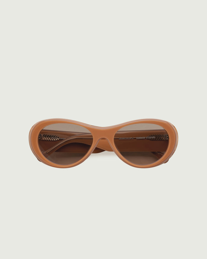Suede ::Brooke Sunglasses pilot orange acetate top