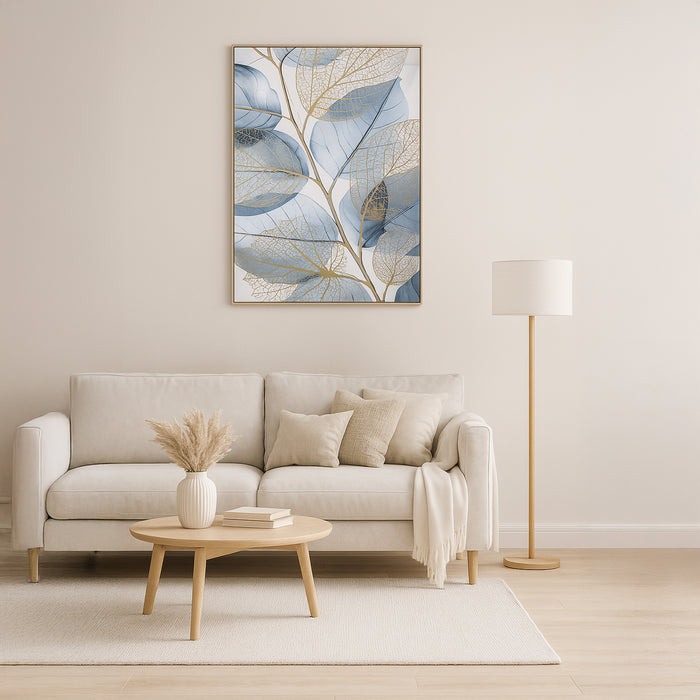 Brushmarks Foiled Canvas Watercolour Leaves by Urban Style