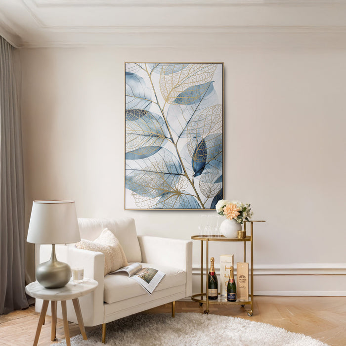 Brushmarks Foiled Canvas Watercolour Leaves by Urban Style