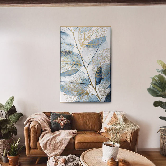 Brushmarks Foiled Canvas Watercolour Leaves by Urban Style