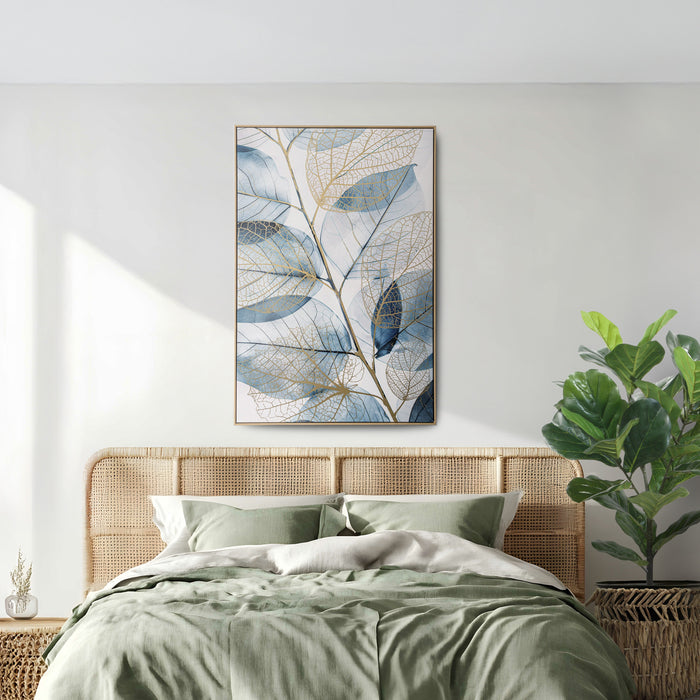 Brushmarks Foiled Canvas Watercolour Leaves by Urban Style