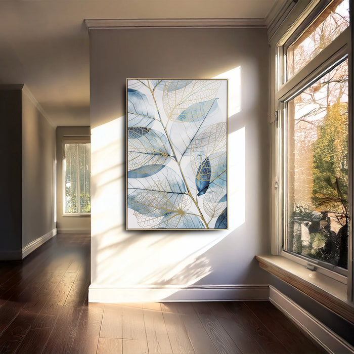 Brushmarks Foiled Canvas Watercolour Leaves by Urban Style