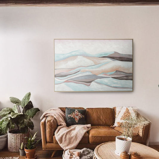 Brushmarks Oil Painting Textured Mountain Landscape by Urban Style