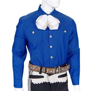 Camisa Charra Azul Rey para Hombre | Importada de México