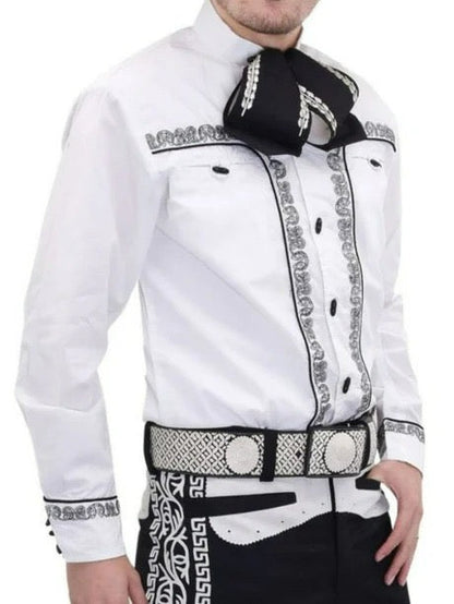 Camisa Charra Blanca de Gala para Hombre | Importada de México