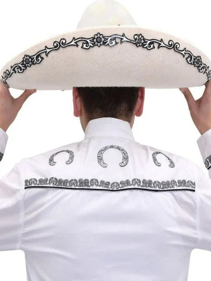 Camisa Charra Blanca de Gala para Hombre | Importada de México