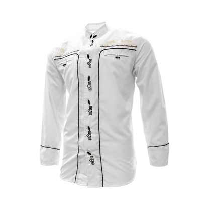 Camisa Charra Blanca Tradicional para Hombre | Importada de México