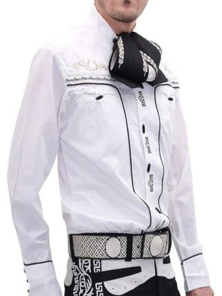 Camisa Charra Blanca Tradicional para Hombre | Importada de México