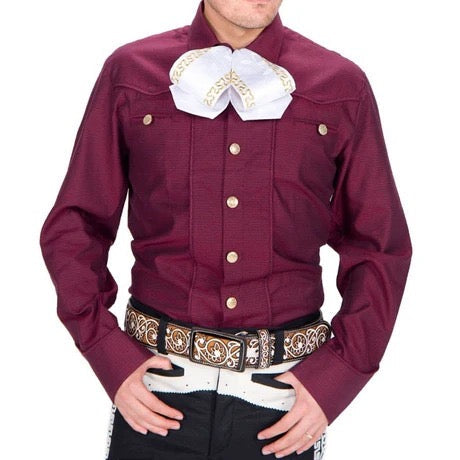 Camisa Charra Color Vino para Hombre | Importada de México