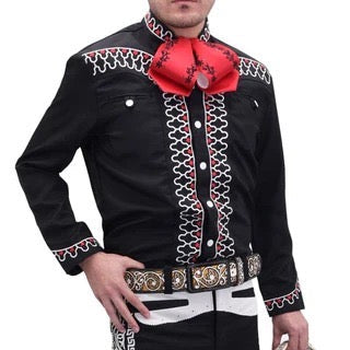Camisa Charra Negra para Hombre | Importada de México