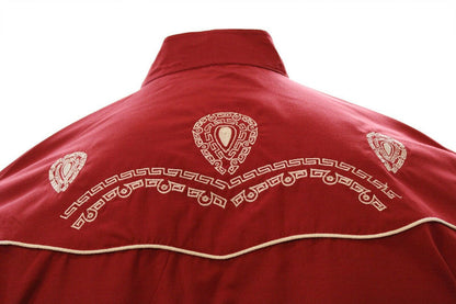 Camisas Charras Para Hombre Vino Obscuro Tradicional