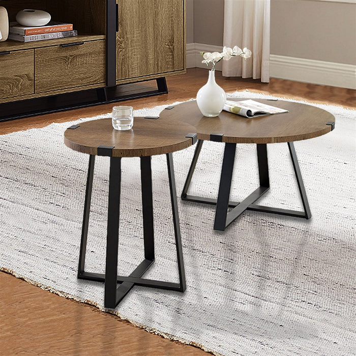 Capri Round End Table Table - Dark Oak by Criterion - Home Living Store - End Table