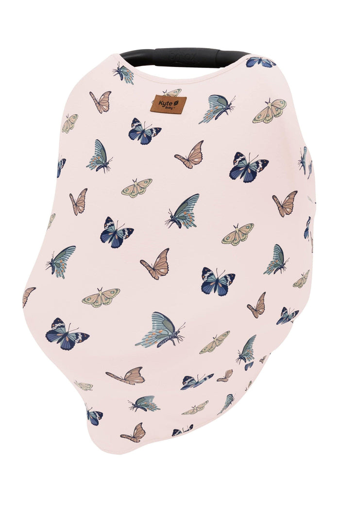 Kyte Baby Carseat Cover Car Seat Cover in Blush Butterfly