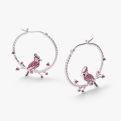 Cardinal Reversible Hoop Earrings