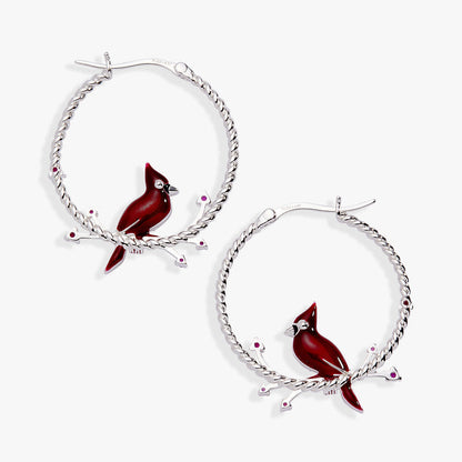 Cardinal Reversible Hoop Earrings