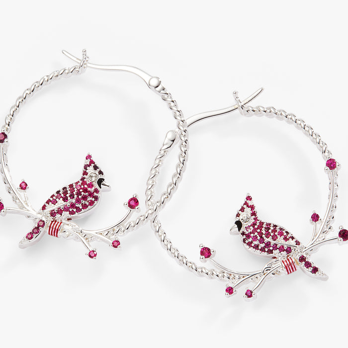 Cardinal Reversible Hoop Earrings
