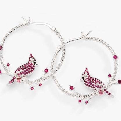Cardinal Reversible Hoop Earrings