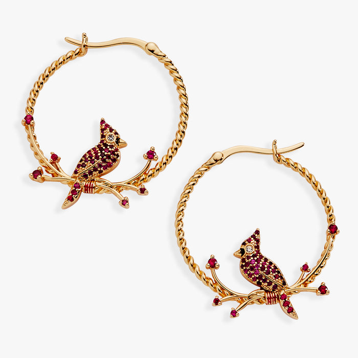 Cardinal Reversible Hoop Earrings